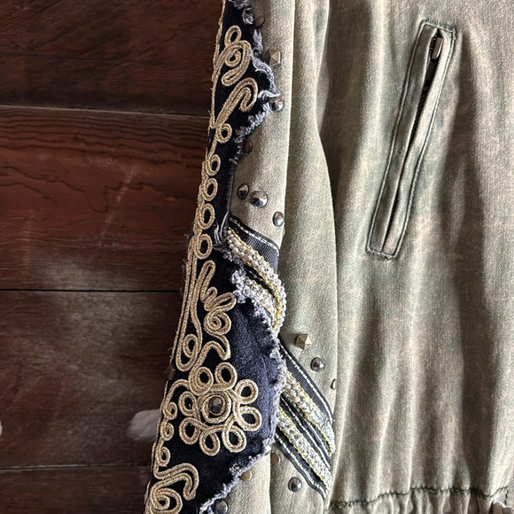 free people golden quills military parka - Picture 6 of 14